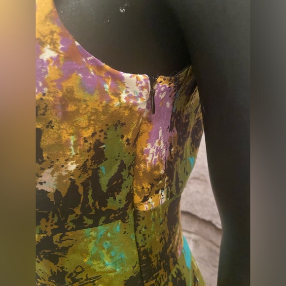 Maccine Multicoloured Stretch Pleated Dress - Picture 7 of 9